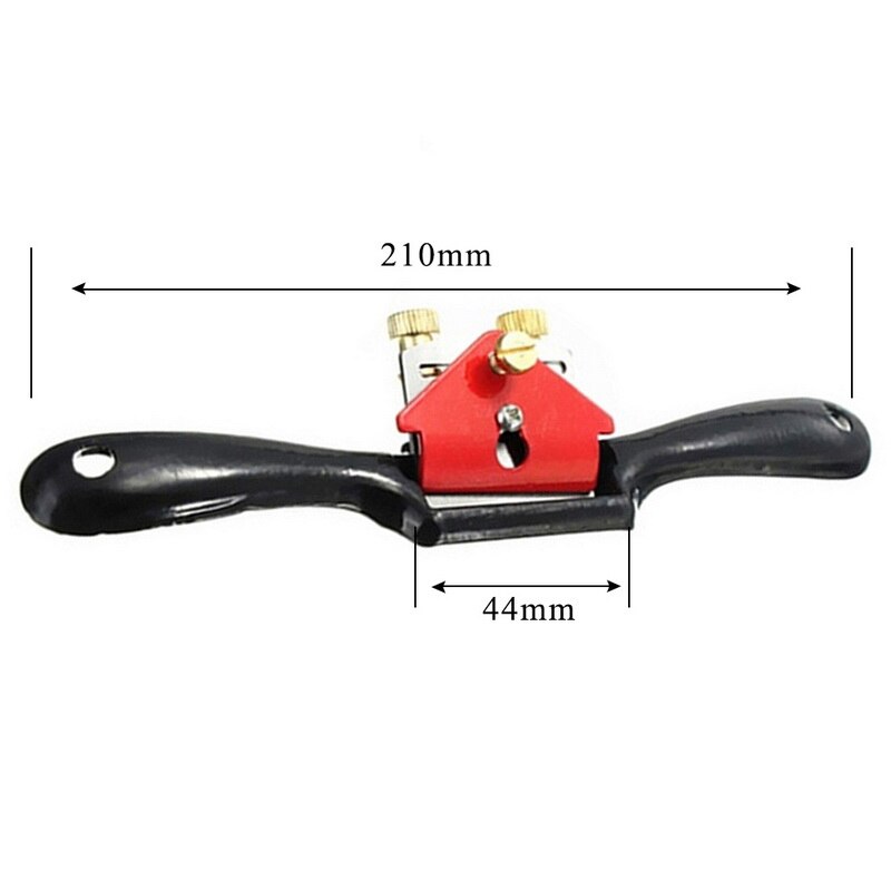 9 Inch Houtbewerkingsvliegtuig Spokeshave met Metalen Mes, 9 Inch Plane Spokeshave Handschaaf met Metalen Mes, Handtrimgereedschap voor Snijkant, Verstelbaar met Schroefhand