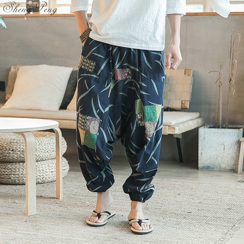 Pantalon kung fu pour hommes, vêtement thaïlandais traditionnel chinois, vêtement oriental pour hommes, V783