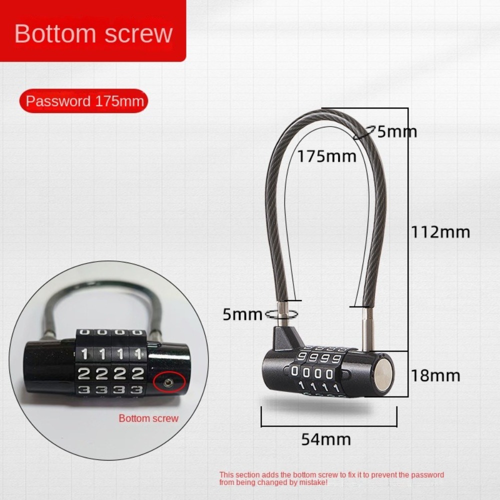 Zinklegering 4-cijferig combinatieslot Draadkabel Resetbaar slaapzaalkastslot Anti-diefstal Gym Veiligheid Codeslot: YELLOW
