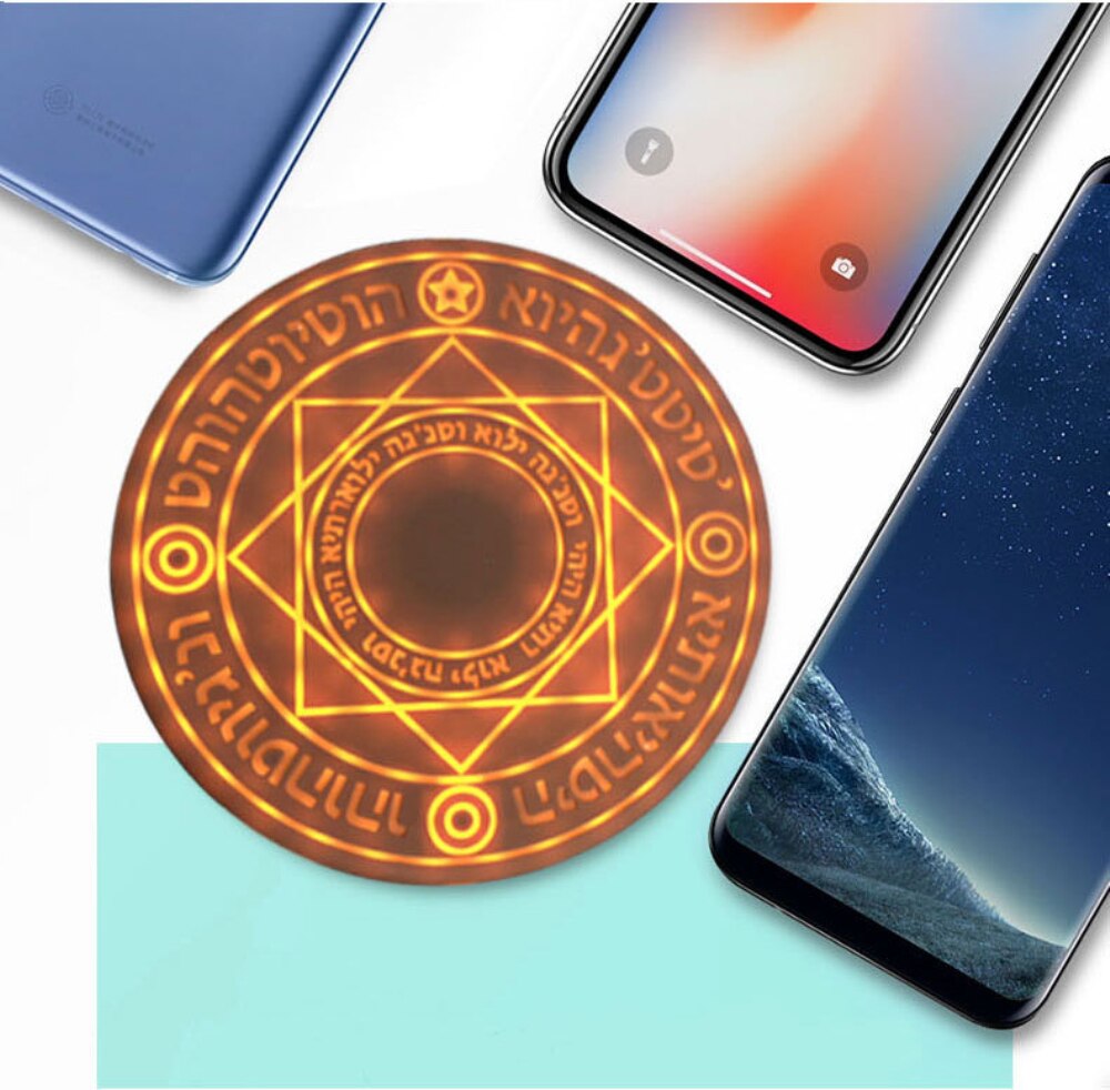 Magic circle draadloze oplader 10w draadloos snelladen voor gebruik met apple x samsung  s9 xiaomi redmi voor huawei honor qi draadloos