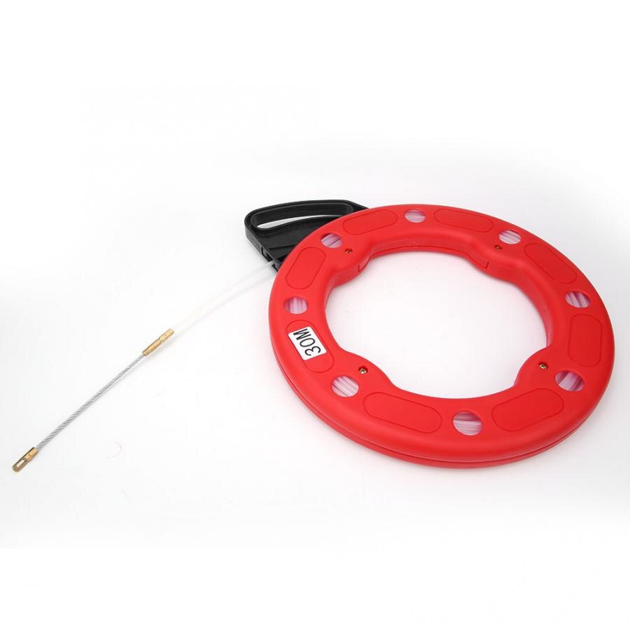 4.0mm 30m Wire Pulling Tools Fiberglass Nylon Fish Tape Reel Puller Non-Conductive Wire Pulling Tools