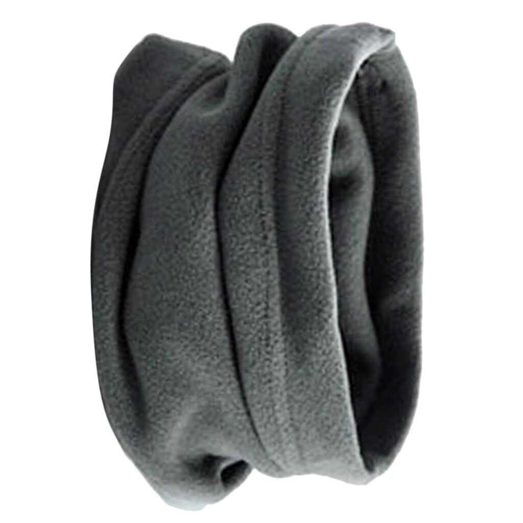 Winter Polar Fleece Man Women Scarf Ring Trendy Neck Warmer Comfy Snood Scarf Ski Motorbike Mask Warm Hat: Darkgray