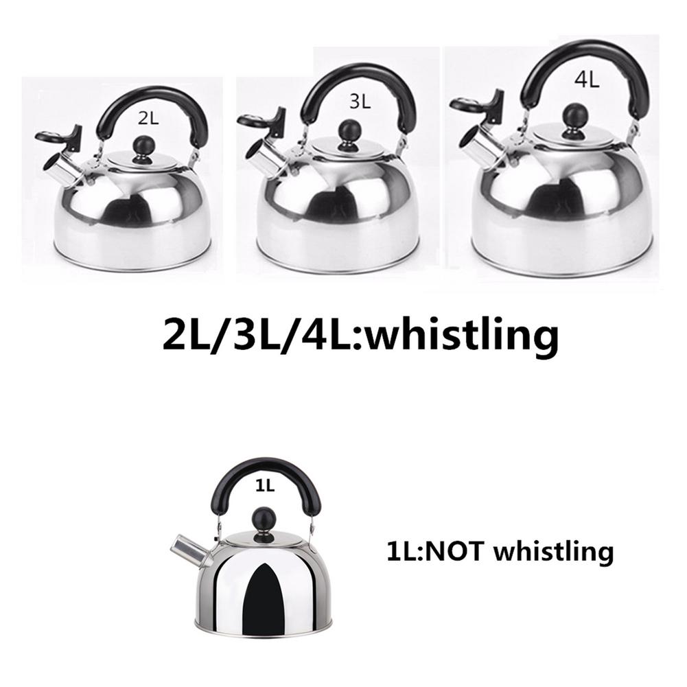 Stainless Steel Whistling Kettle Induction Cooker Tea Kettle Gas Stove Tea Pot Kettle Kitchen Cooking Utensils For Home Camping: 2L