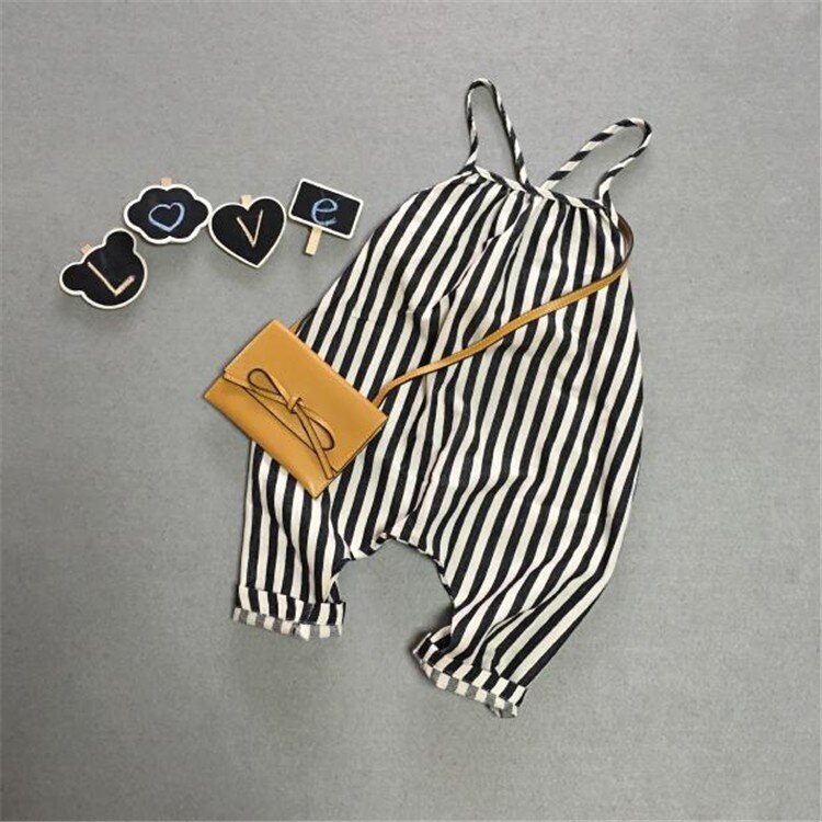 0-4t baby meisjes harem broek jongens kinderen gestreepte broek kinder romper overalls jumpsuit kleding