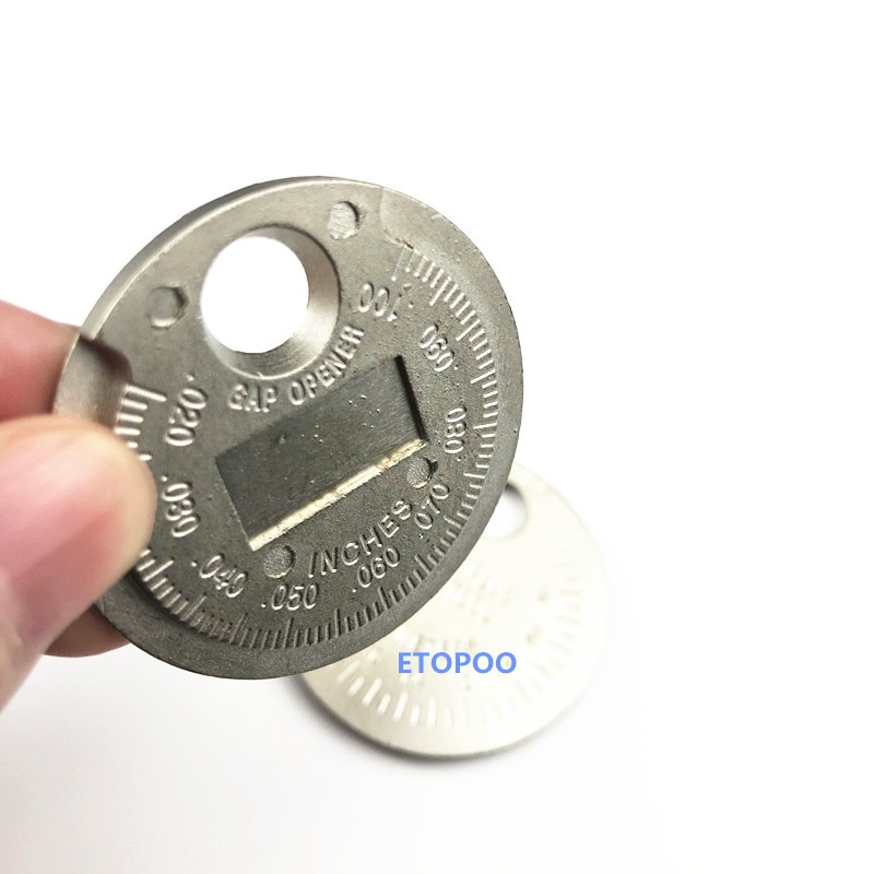 1Pcs Spark Plug Gap Measurement Coin Type Spark Plug Gauge 0.6-2.4MM Measurement Tool