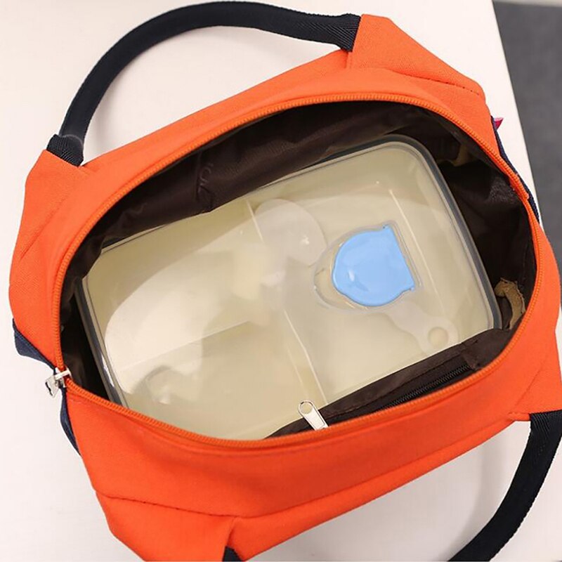 Brand Canvas Lunch Bags For Women Portable Thermal Insulated Lunch Box Bag Tote Bolsa Comida Lunch Bag For Kids School