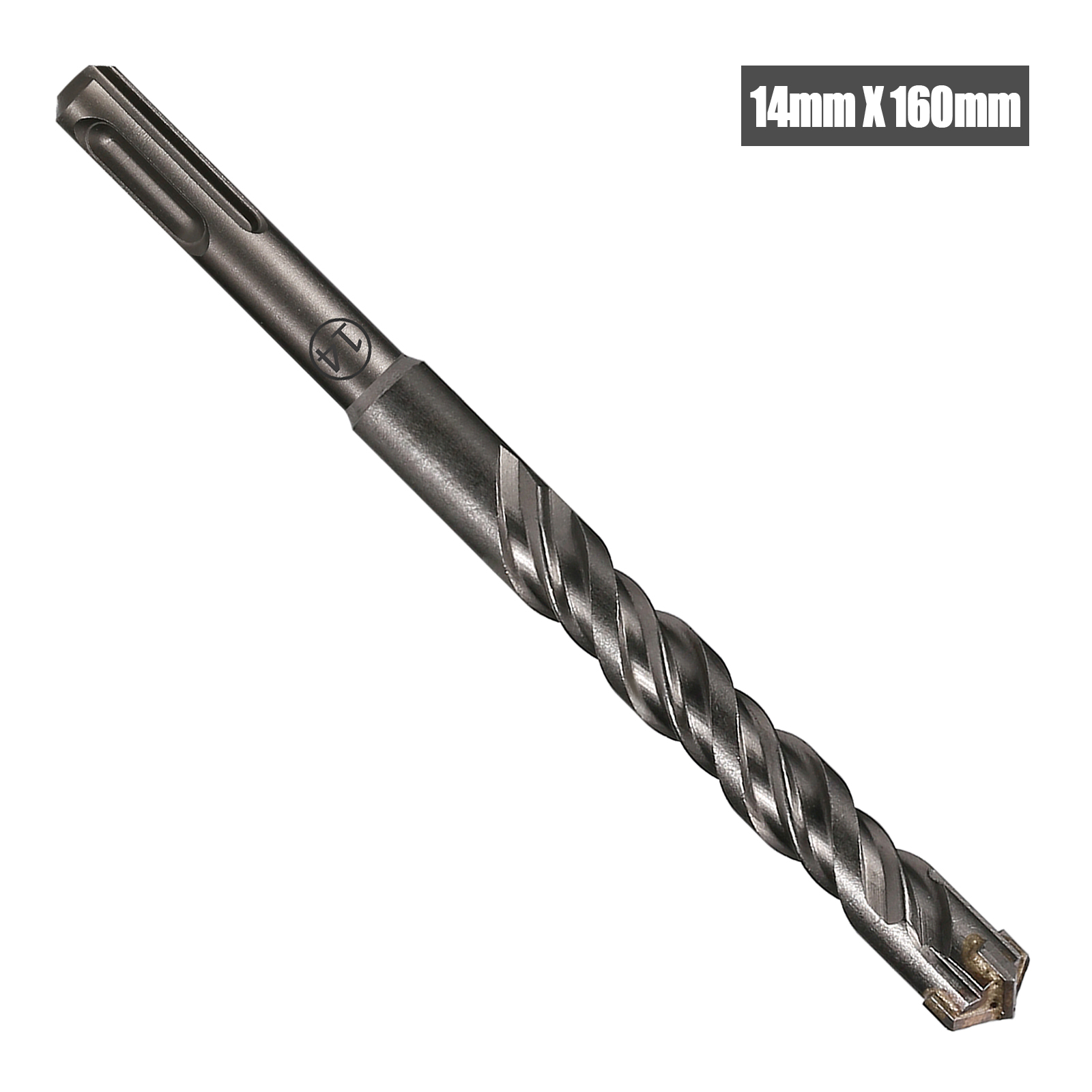 Martillo de hormigón SDS Plus de 5-16mm, cabezal cortador cruzado, martillo de doble barrena, bloque de ladrillo de pared de 160mm, martillo eléctrico, broca de mampostería, 1 ud.: Blanco