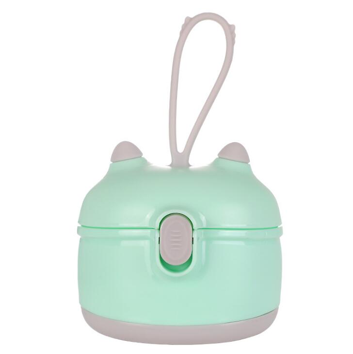 Baby Formula Milk Storage Infants Portable Milk Powder Formula Dispenser Food Container Storage Feeding Box for Kids Food PP Box: green small