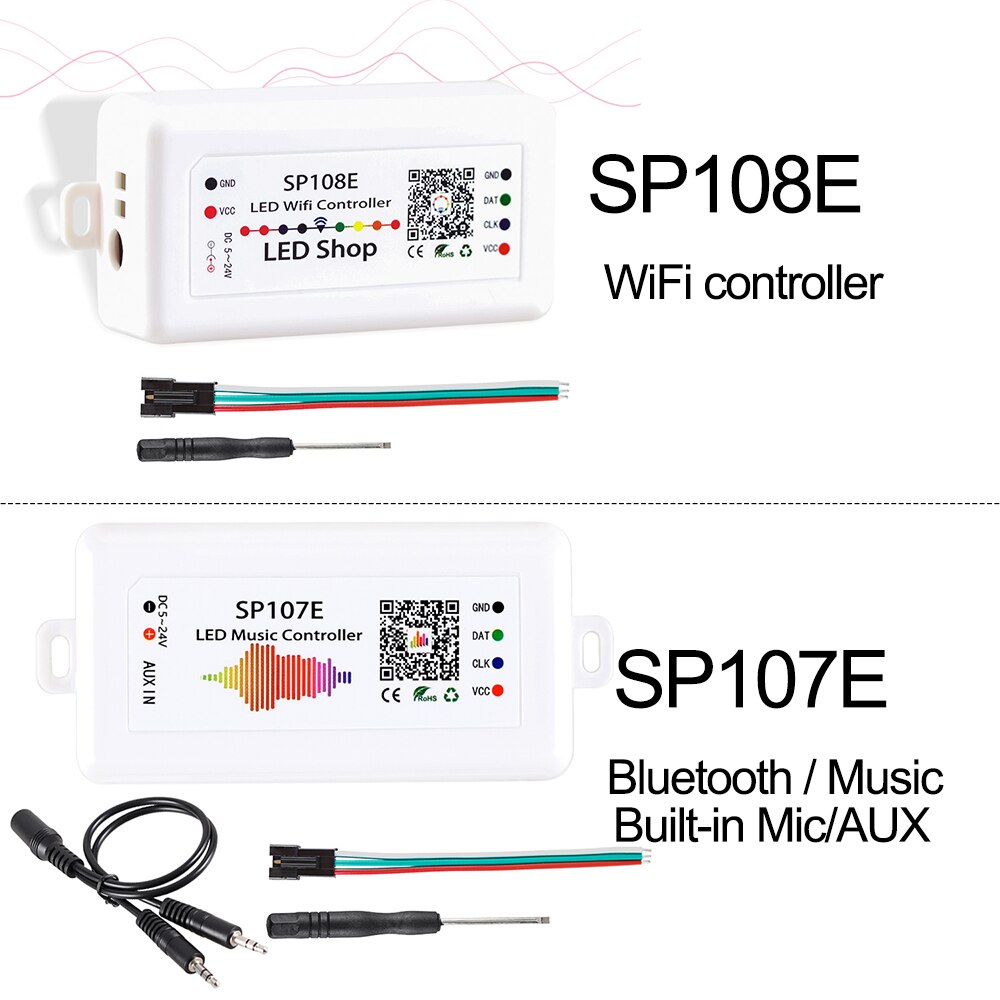 5-24v bluetooth wifi musikkontroller rf mini pixel controller app kontroll för  ws2811 ws2812b ic led pixel strip 5050 rgb