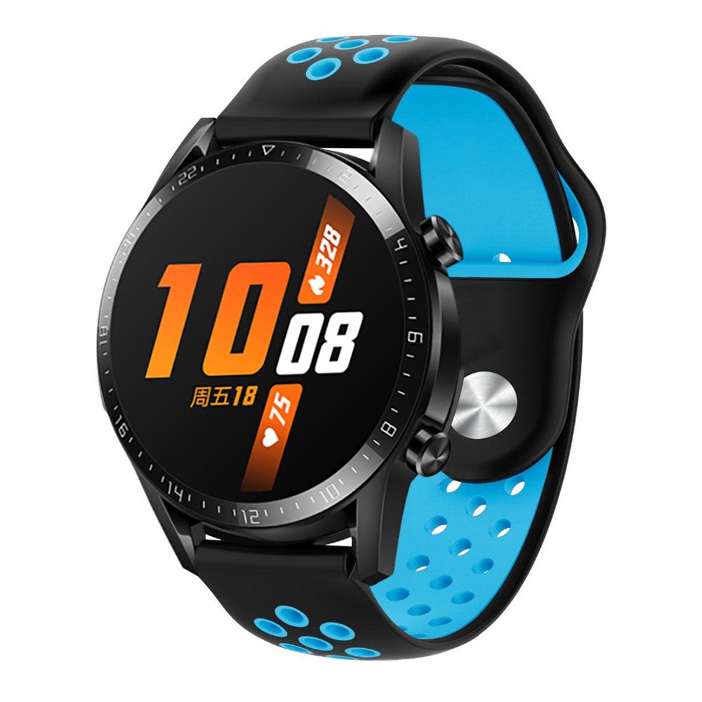 Silikon Edelstahl Ersatz Gurt Uhr Band Handgelenk Gurt für Huawei Uhr GT2 46mm Sport Ersatz Uhr Band