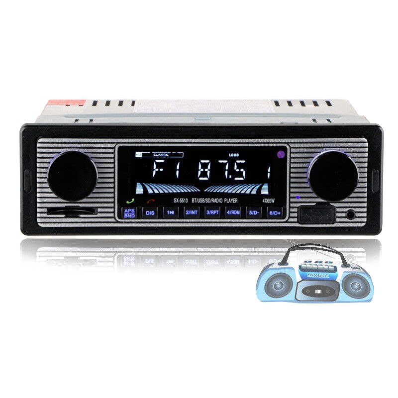 Bluetooth Auto Radio Auto Stereo Radio MP3 Speler Tf Fm Aux Ingang Ontvanger Usb Vintage Auto Multimedia Speler Draadloze Bluetooth