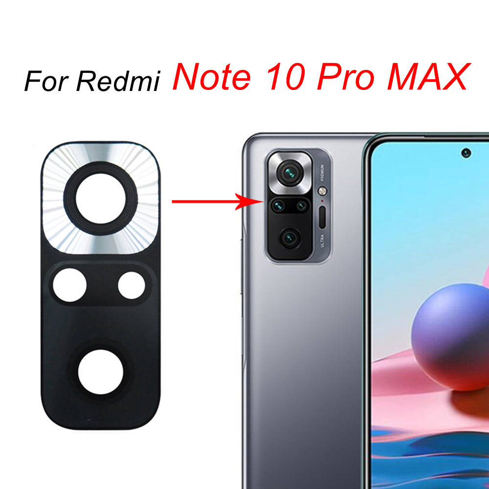 Original Rear Back Camera Glass Lens Cover For Xiaomi Redmi Note 10/Note10 Pro 5G Camera Glass+Frame Holder Bezel Replacement: Note10 Pro MAX-Glass