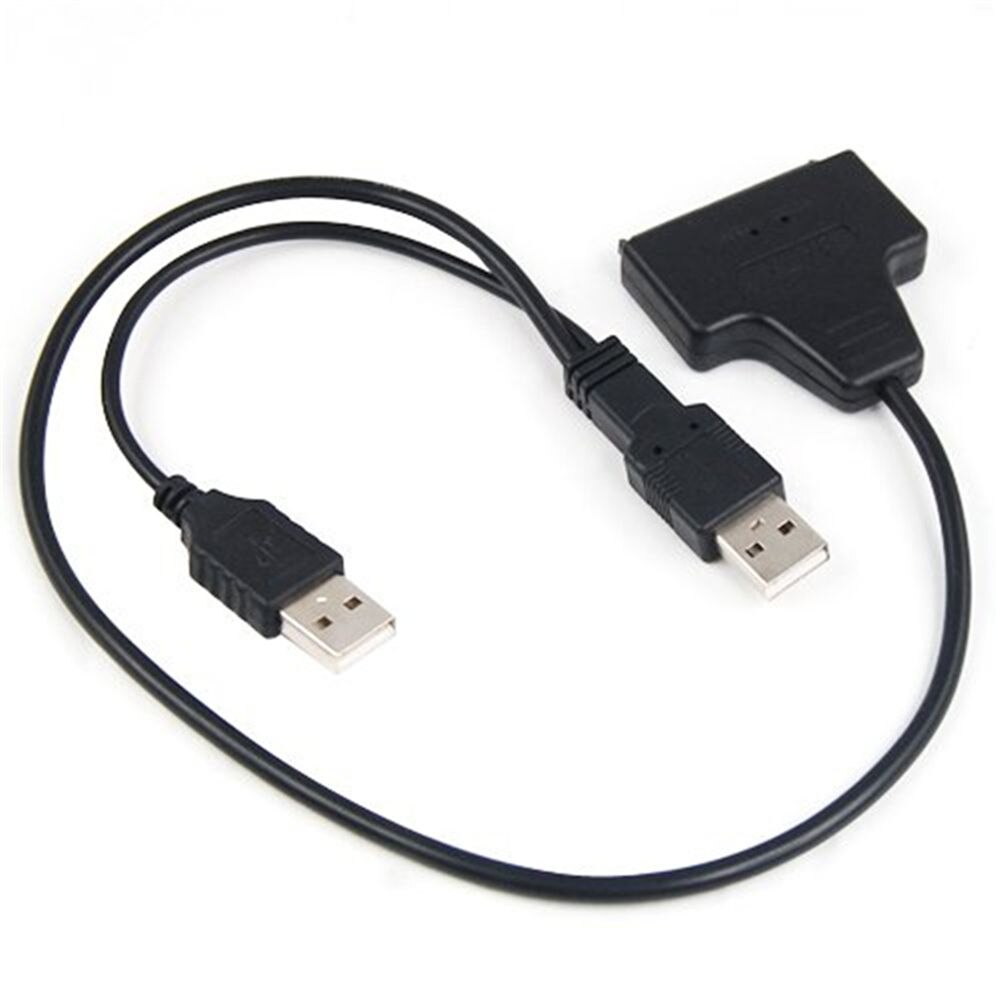 USB 2.0 to SATA Serial ATA 15+7 22P Adapter Cable For 2.5" HDD Laptop Hard Drive