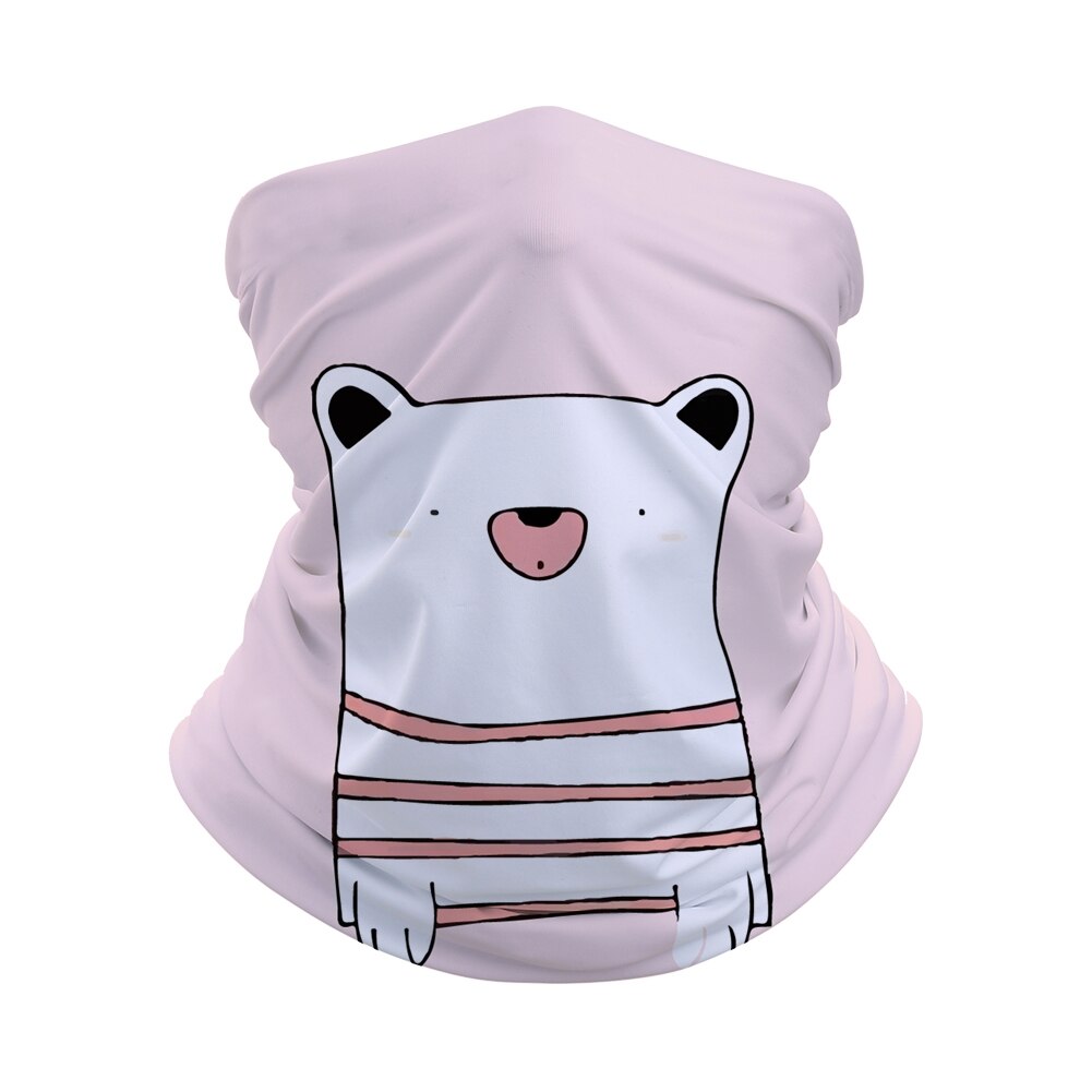 Bandana sans couture avec animaux à petits yeux pour enfants, bandeau, masque facial, écharpe tubulaire, cagoule, couvre-chef: E