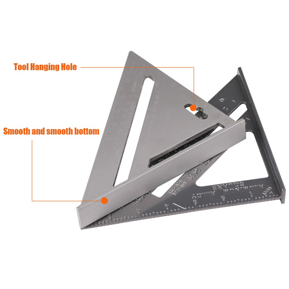 Triangular Angle Protractors Aluminum Alloy Square Speed Measuring Ruler for Framing Building GQ999