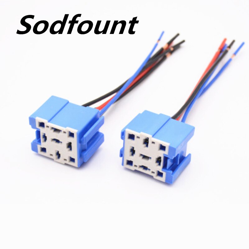 1pcs 5pin High temperature resistant automotive relay modular connector socket with wire