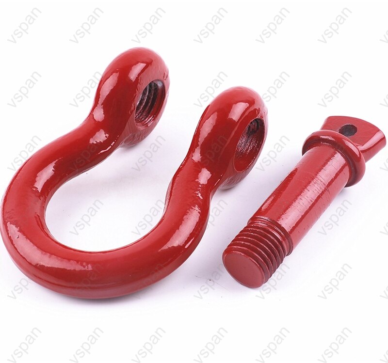 5/8 3.25t röd d ring bågskena skruv stift bil gaffel rigg passform för jeep wrangler atv utv utvinning 4wd offroad 4 x 4 tillbehör