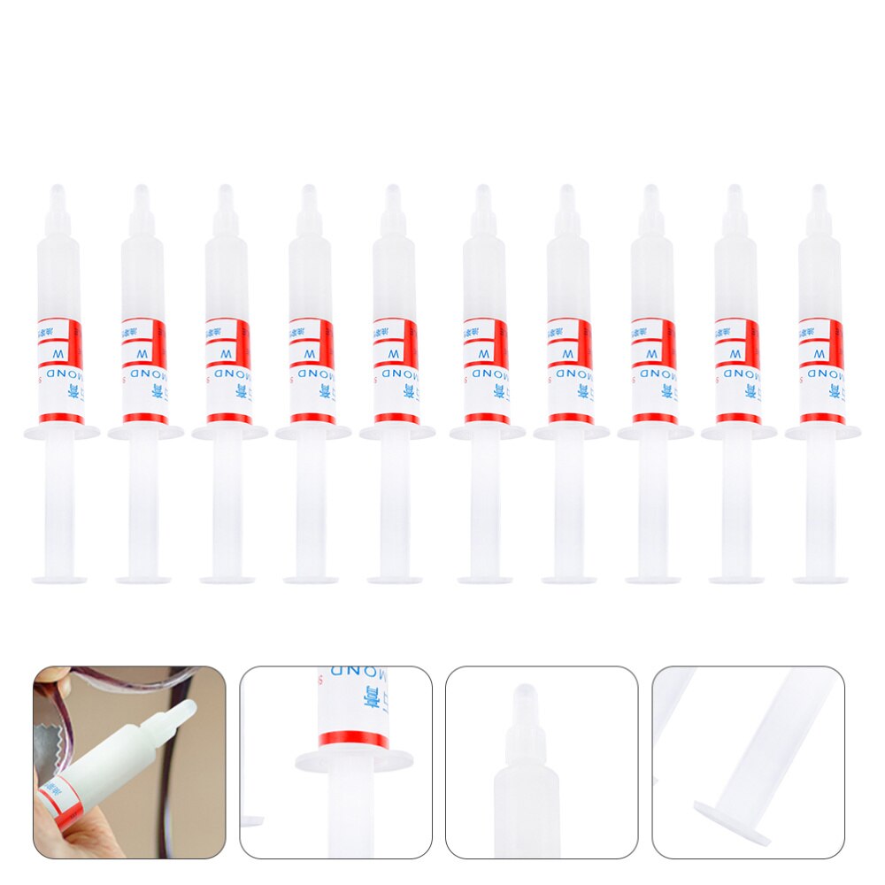 10Pcs Lapping Diamond Abrasive Paste Needle Tube Polishing Paste W0.5 10000 Grit