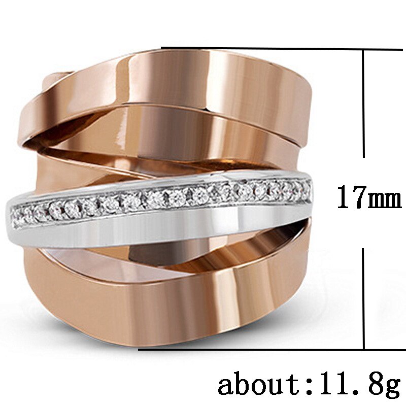 Rose Gold Schmuck Ringe Für Frauen Jahrgang Engagement Ring Damen Unregelmäßigkeit Finger Ringe Femme Party Ring Einfache