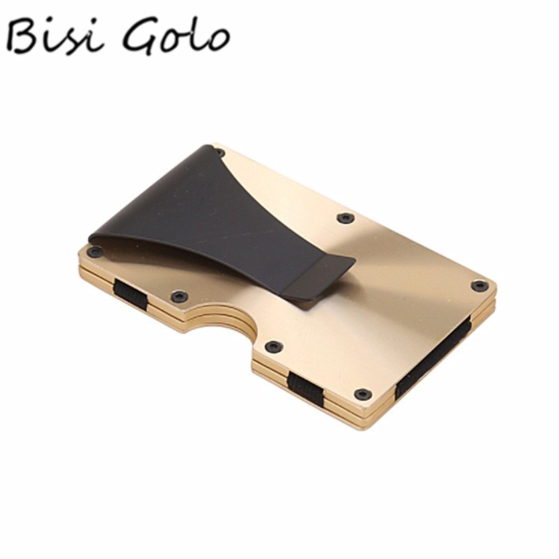 ZOVYVOL Unisex Metal Card ID Holder RFID Slim Business Card Holders Card Holder Automatic Brand Famous Credit Card Holder: X11D-Gold