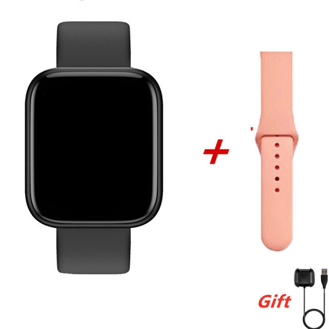 Link Vip-2222 Per Gli Uomini di Acciaio Astuto Della Vigilanza di Frequenza Cardiaca Misuratore di Pressione Sanguigna Monitor Delle Donne di Sport di Forma Fisica di Smartwatch Orologi 2020: add pink  strap