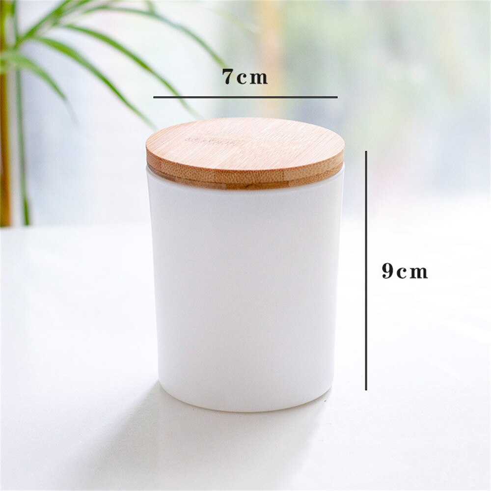 Pratici barattoli di candele fai-da-te vasetti di candele in vetro per aromaterapia tazze di candele fai-da-te: opaco bianca