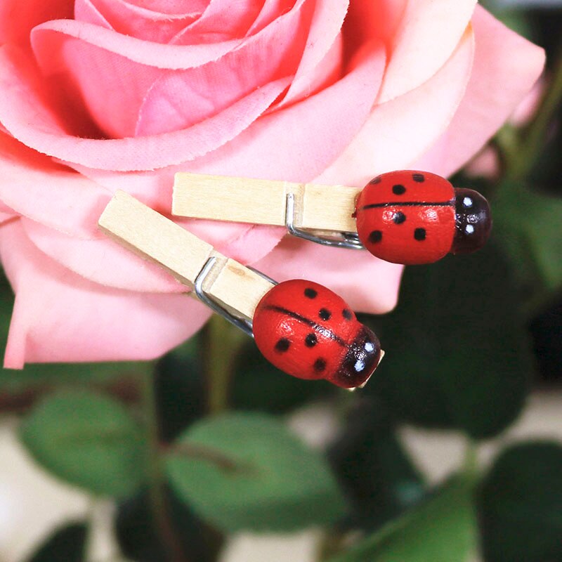 50pcs Cute Mini Wooden Clips Wood DIY Photo Card Message Pegs Pin Clothespin Craft Food Bags Clips Home Decor