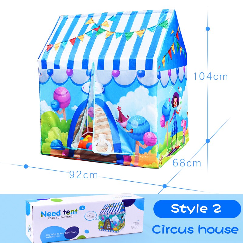 Casa de tienda portátil de dulces de Navidad, habitación pequeña de muñeca de circo, para niños, juguete para interior y exterior, tienda con forma de castillo, decoración: Circus House