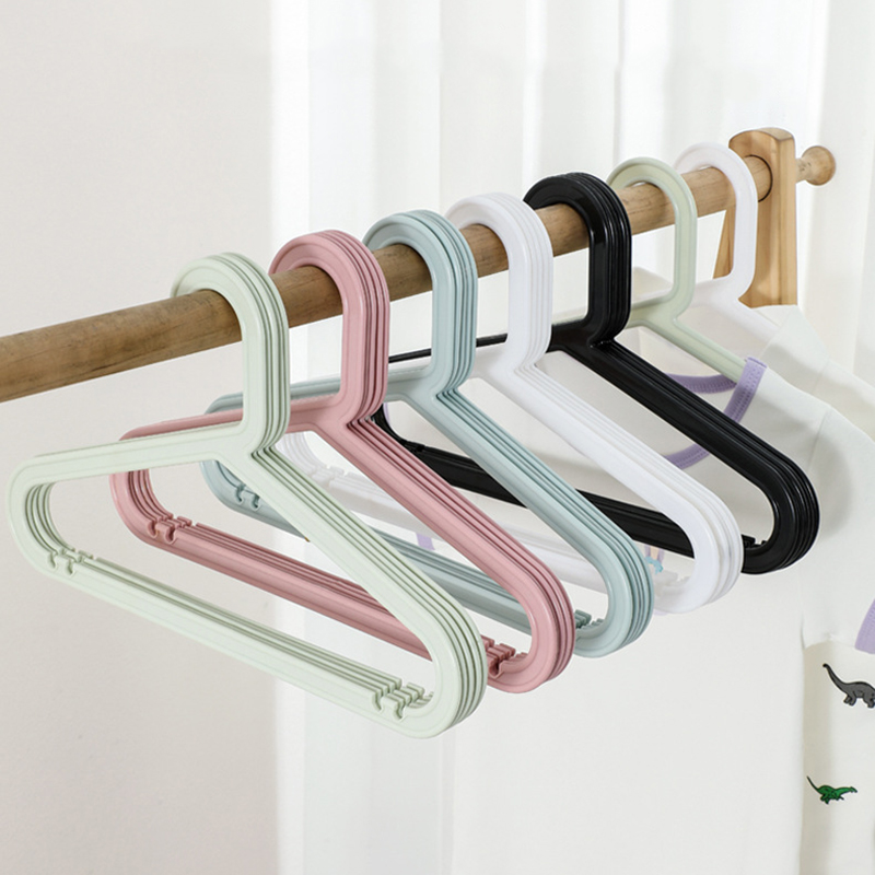 10 stks Draagbare Kinderen Jassen Opslag Hanger Closet Organizer Baby Hangers Display Hangers Kinderkleding Plastic Hanger Rekken