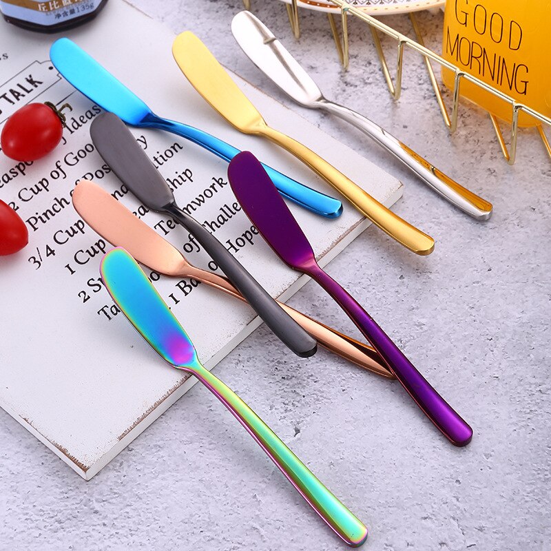 Stainless Steel Butter Knife Kitchen Cheese Toast Bread Knife Silver Dessert Tools Jam Knife Cutlery Tool
