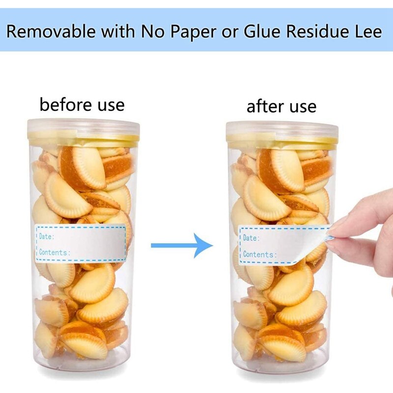 Removable Freezer Labels, Self-Adhesive Food Storage Stickers,Refrigerator Freezer Paper Label