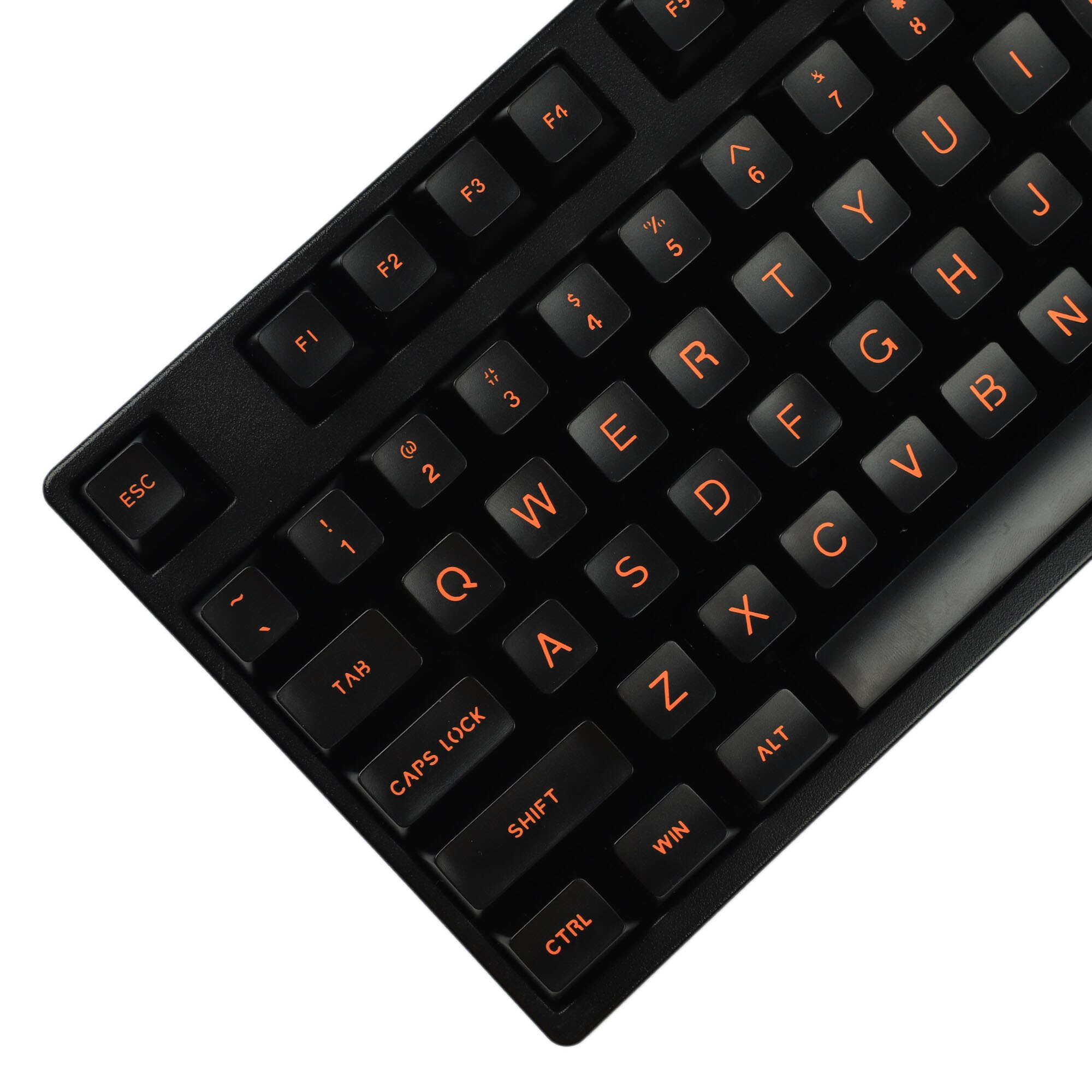SA 112 Keycap Doppel Schuss Nicht Glanz Durch Dick ABS Ball bilden ANSI ISO Standard-qwerty-tastensatz Für MX Mechanische Tastatur 61 87 TKL 104 Laptop: Schwarz Base Orange