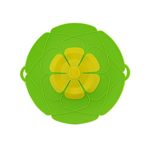 Deckel Für Pfanne Silikon deckel verschütten Stopper Abdeckung Für Topf Pfanne Küche Zubehör Kochen Werkzeuge Blume Kochgeschirr Küche Zubehör: B-Grün
