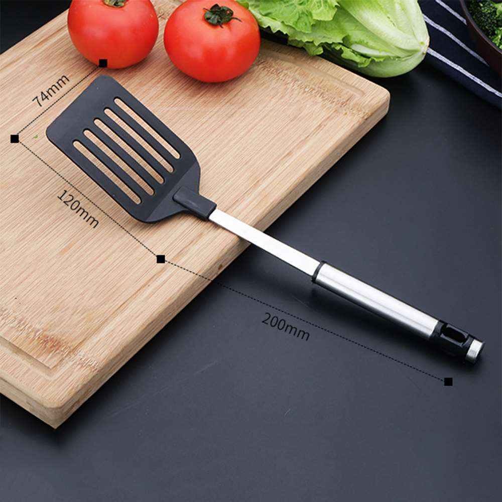 Slotted Nylon Turner Non-Stick Spatula Heat Resistant Fish Slice Flipper Household Kitchen Tool