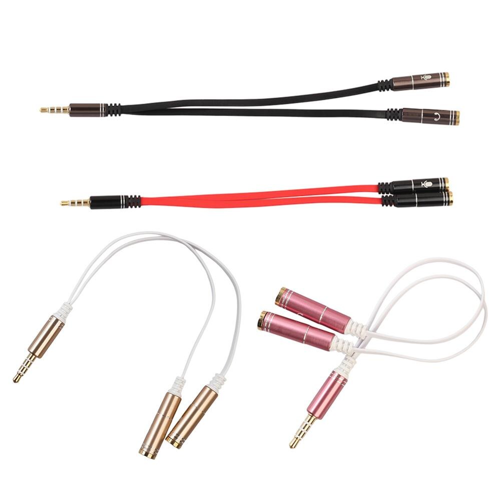 Trrs hoofdtelefoon splitter 3.5mm jack 4- -polig mannelijk naar dubbele vrouwelijke hoofdtelefoon adapter trrs hoofdtelefoon splitter 3.5mm jack 4-- polig mannelijk