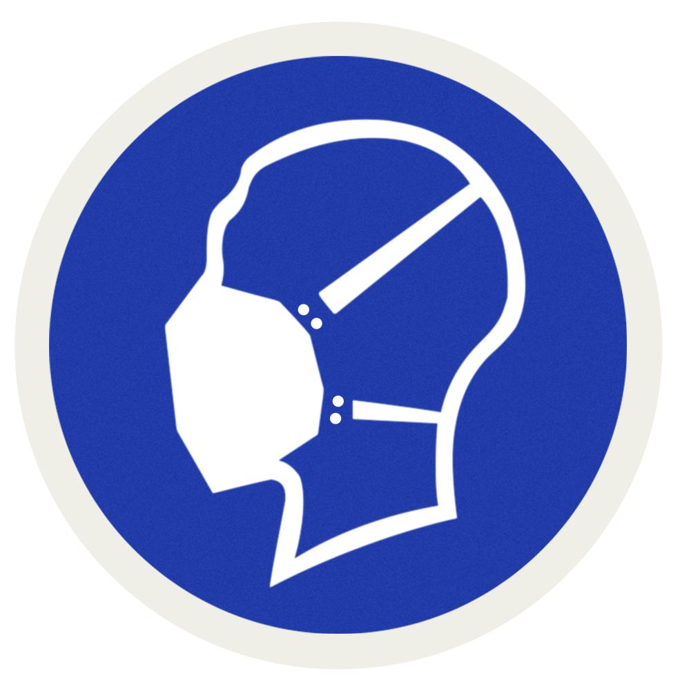 Wear A Face Mask Sign Sticker Mask Information Reminder Sign For Commercial Street Malls Stores Doors Windows Walls: Default Title