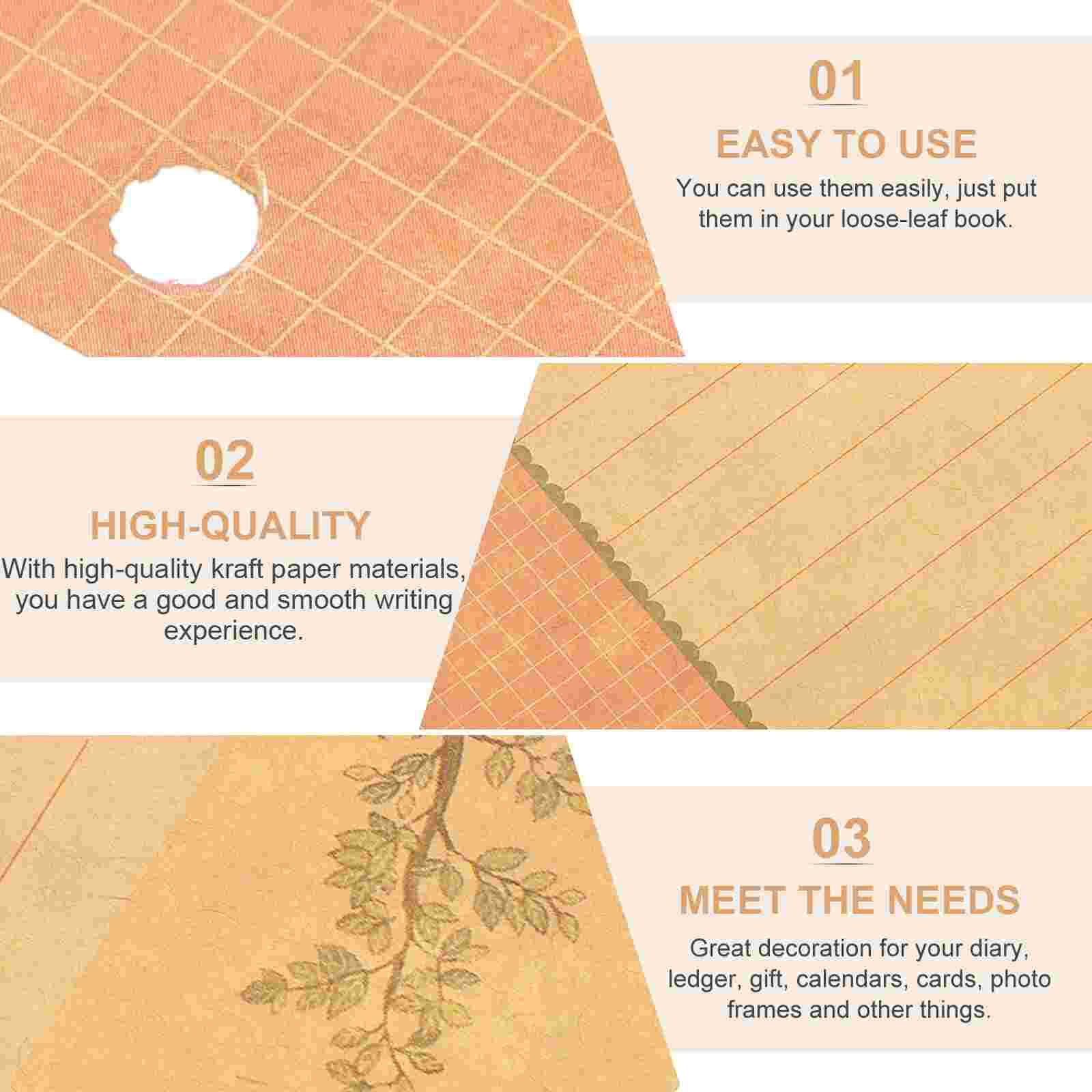 2pcs Loose-leaf Notebook Refills Six Holes Notebook Replacement Accessories