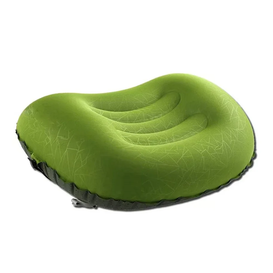 Ultralight Inflatable Camping Travel Pillow,Ergonomic Inflating Pillows,Cushions for Neck & Lumbar Support While Camp Hiking: green