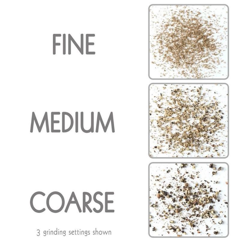 Bottles Pepper Grinder Stainless Steel Premium Brushed Adjustable Coarseness Ceramic Salt And Pepper Manual Mill Lead Free Glass: Default Title