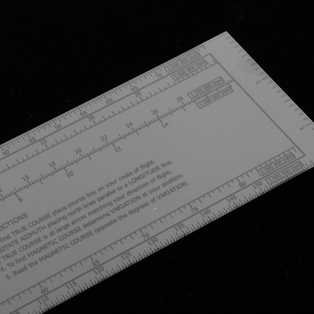 13.2''x 2.4'' Plastic Rotating Flight Plotter for Plotting Navigation Supplies