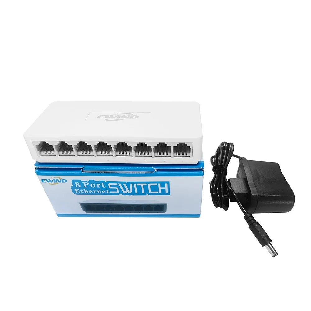 RJ45 Port Ethernet Switch 10/100/1000Mbps Ethernet Switch 5/8 Ports Desktop Gigabit Network Switch Adapter Fast Auto MDI/MDIX