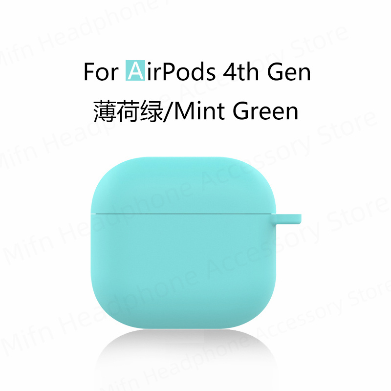 Para nuevos airpods 4 funda para auriculares apple funda protectora de silicona líquida para airpods 4 funda para auriculares inalámbricos Bluetooth: Blanco