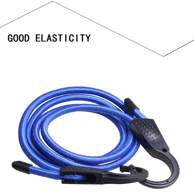 Universal Car Adjustable Elastic Bungee Shock Cord Strap Adjustable Bungee Cord with Extra Wide Opening Steel Hooks