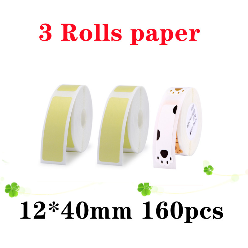 Label Printer Portable Pocket Label Printer Mini Sticker Bluetooth Thermal Label Printer Home Office Printer Paper Niimbot D11: 3Rolls 2yt