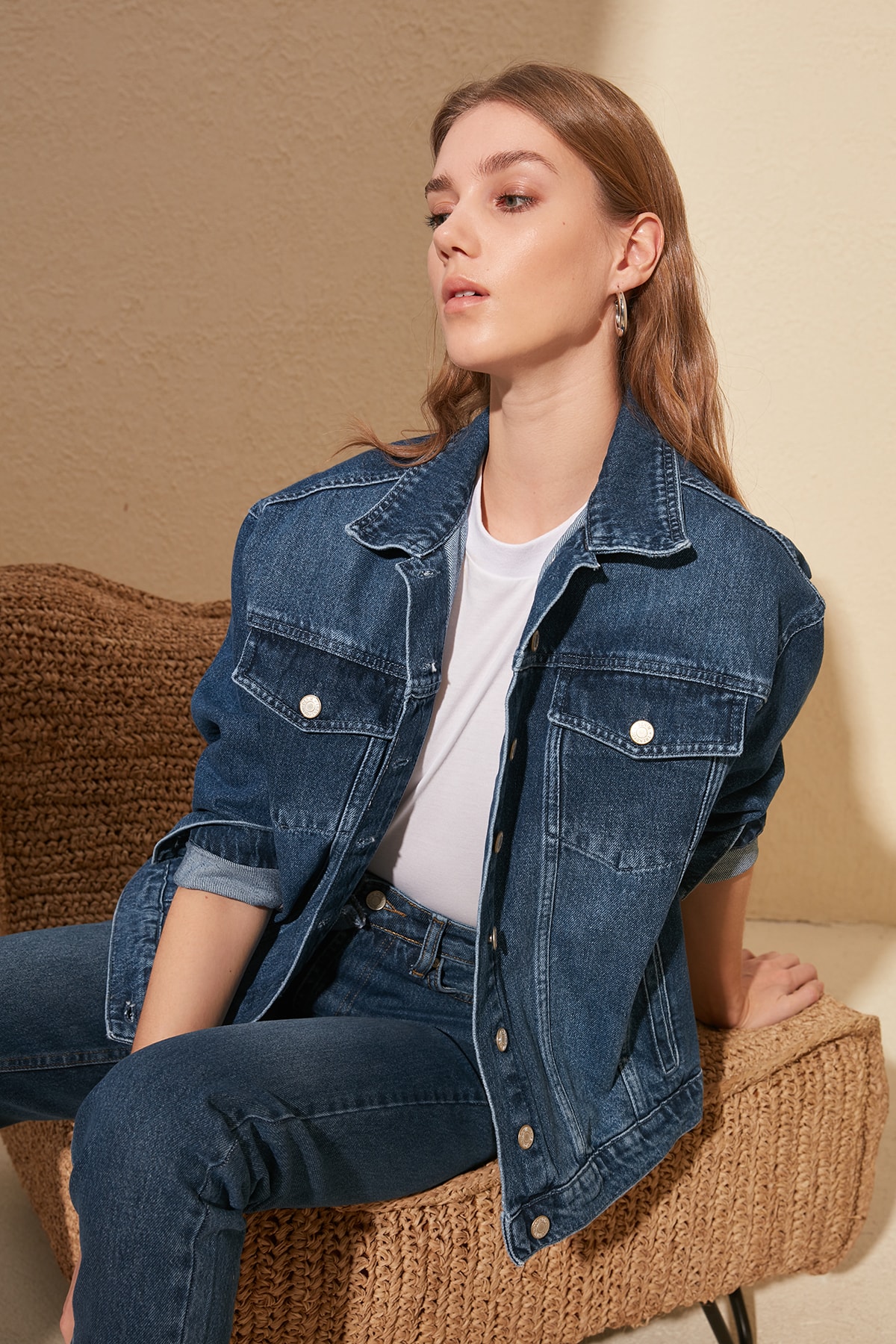 Trendyol Basic Denim Jacket TWOSS20CE0038