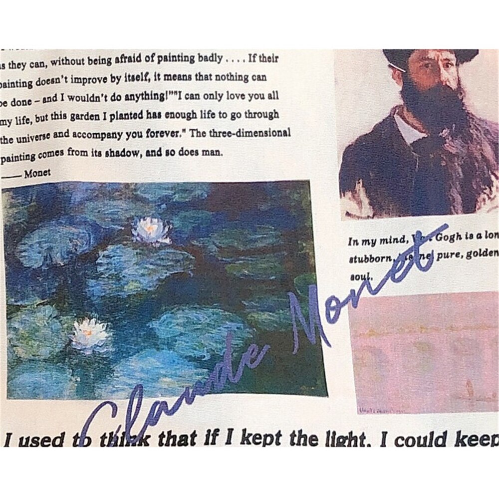 Van Gogh Monet Print Vrouwen Tassen Eenvoudige Milieu Schouder Shopper Handtas Meisjes Rits Wasbaar Canvas Tas Bolsas