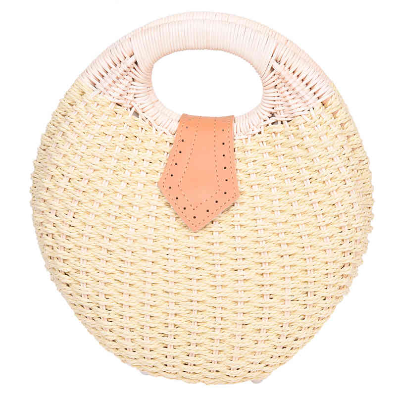 Nid d'escargot fourre-tout sac à main été sacs de plage femme sacs de paille sac à main femme sac en rotin