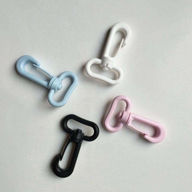 50pcs Plastic Swivel Snap Hooks For Bag Belts Straps Keychain Clasp Backpack Accessories Webbing 25mm