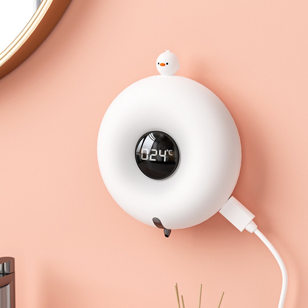 Automatic Soap Dispenser Intelligent Induction Hand Washer LED Temperature Display Wall-mounted Foam Soap Dispenser Kitchen Tool