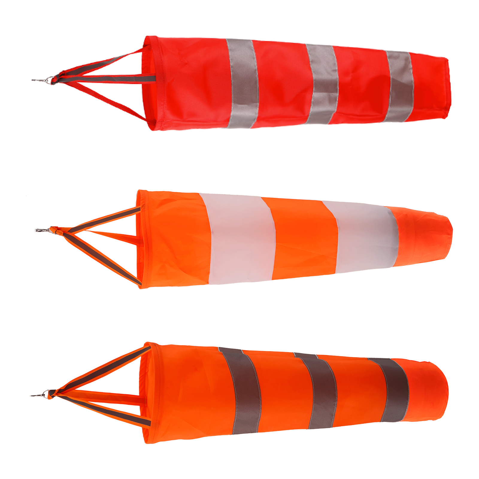 Manga de viento de 60/80/100cm para medición de dirección del viento al aire libre, cinturón reflectante, veleta resistente al ras para aeropuerto, aviación, jardín, granja